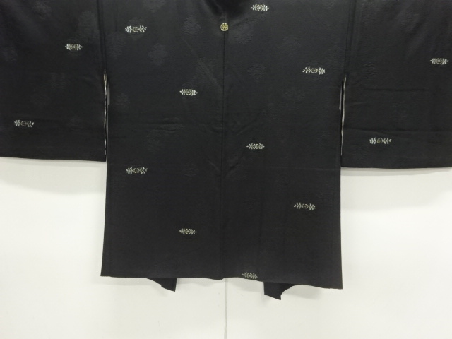 JAPANESE ANTIQUE HAORI / TAISHO ROMAN STYLE / WOVEN FLOWER